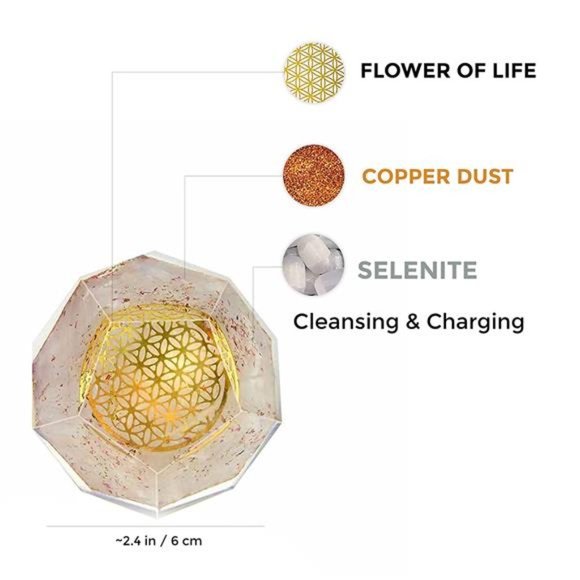 Orgonite Crystal – Aura Healing E-Energy Protection Dodecahedron Crystal - Picture 3 of 9